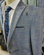 کت تک شانتون سرمه ای روشن - تصویر 3