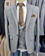 کت و شلوار بزایاق طوسی - تصویر 2