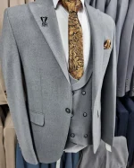 کت و شلوار بزایاق طوسی - تصویر 3