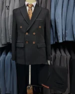 کت و شلوار دبل برست مشکی