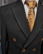 کت و شلوار دبل برست مشکی - تصویر 2