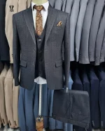 کت و شلوار دو پی اس ذغالی