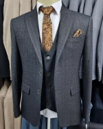 کت و شلوار دو پی اس ذغالی - تصویر 2