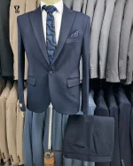 کت و شلوار کشی اسپرت سرمه ای