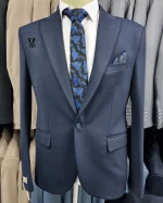 کت و شلوار کشی اسپرت سرمه ای - تصویر 2