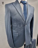 کت و شلوار کشی میله ای آبی - تصویر 2